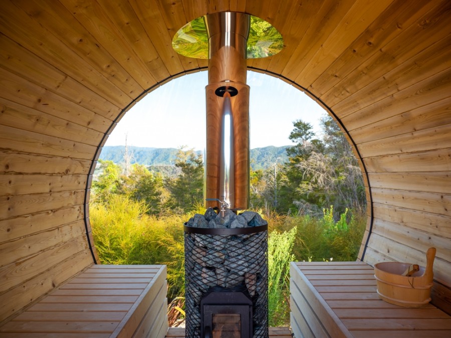 Étapes de construction d'un sauna en bois 