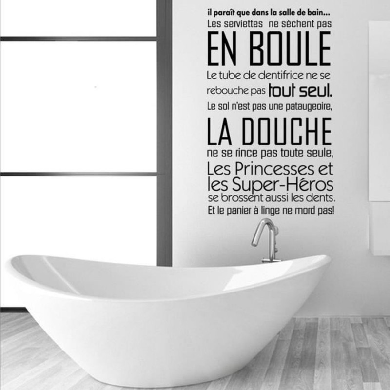 Stickers muraux de salle de bains : pour donner du style à votre pièce  d'eau ! 